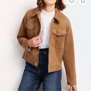 Steve Madden Faux Suede Trucker Jacket